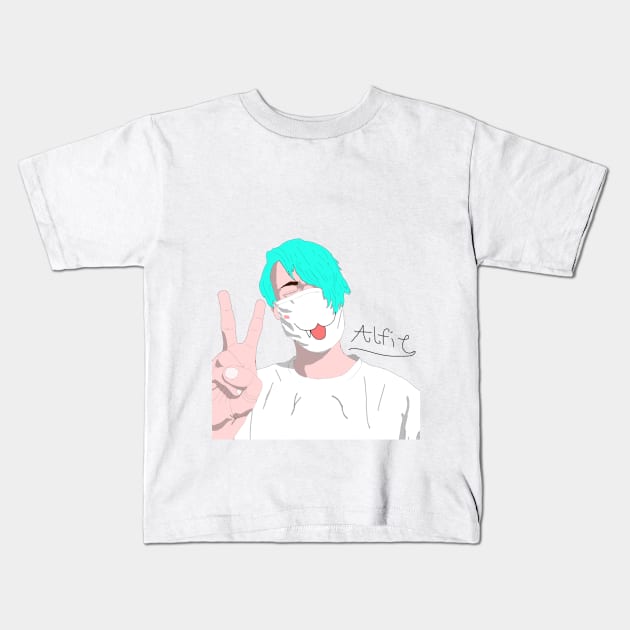 Alfie, peace Kids T-Shirt by AlfieJ